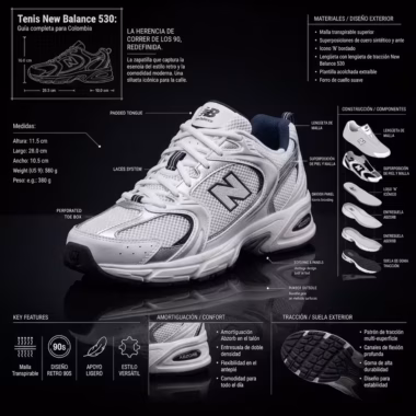 Tenis New Balance 530: guía completa para comprar en Colombia